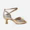 Ladies Latin Dance Shoes with Flare Heel and Suede Sole - 464