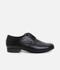 Mens Dance Shoes, Classic Black Leather Derby Style Ballroom Shoes - 085
