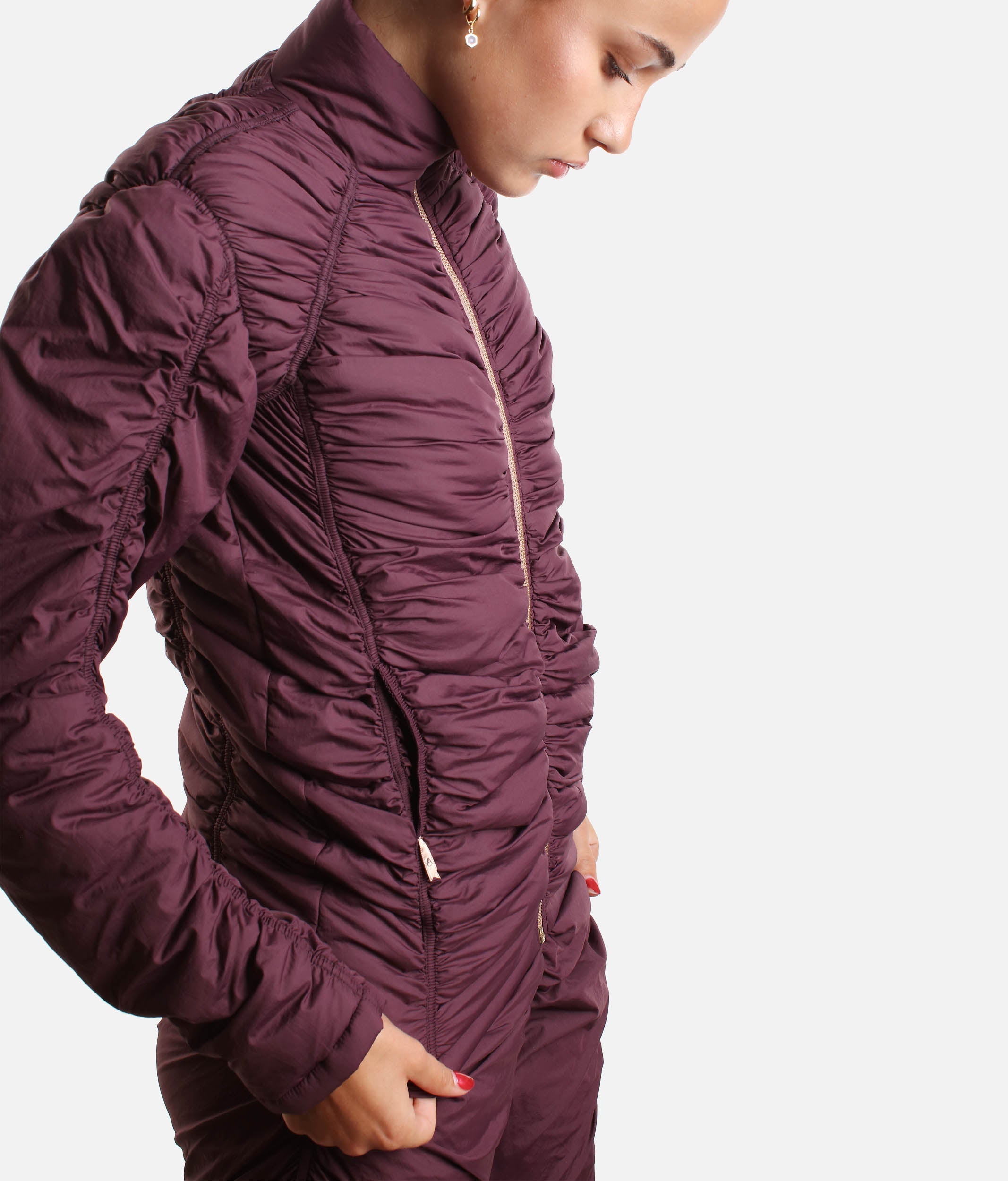 Draped Padded Jacket - PARA CUTE