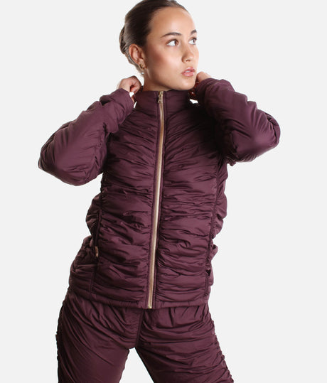 Draped Padded Jacket - PARA CUTE