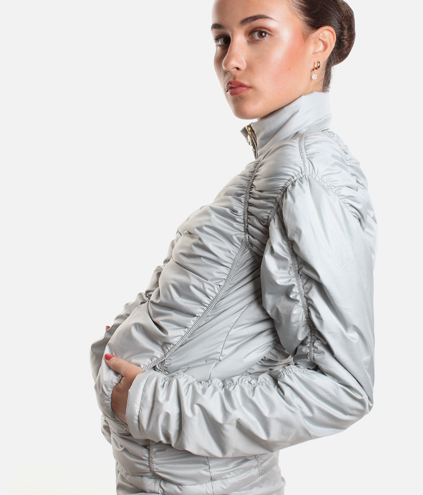 Draped Padded Jacket - PARA CUTE