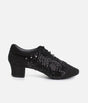 Professional Dance Practice Shoes, Black Sequins Nubuck - NOIRE CUBAN