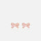 Girls Pretty Pink Bow, Enamel Stud Earrings - Cutie