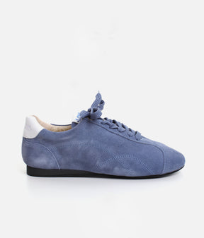 LOWERS Blue Leather Dance Trainers • Indoor & Outdoor