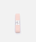 Folded pale pink Tendu pointe shoe ribbon with a silver branded band, displayed flat on a white background.
