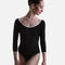 Premium Open Back Ballet Leotard with Compression Support - ALMA BLACK