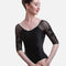 Low Back Dance Leotard, Half Sleeve - ALY