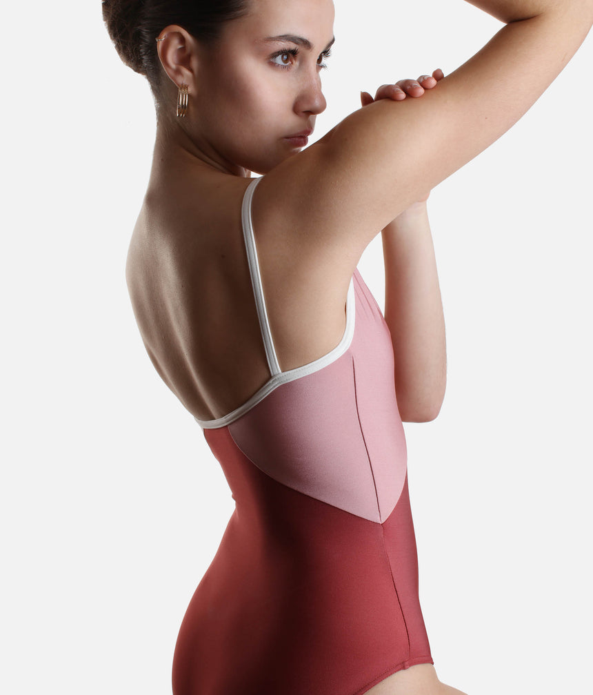 Stylish High-Cut Dance Leotard with Bust Support - AMANDA