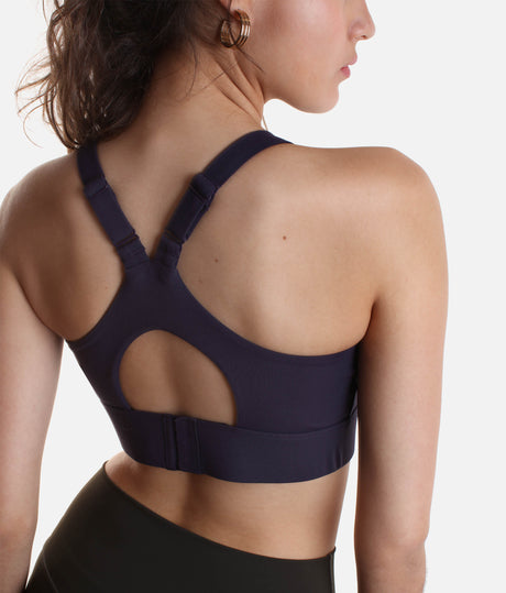 Navy Ambition Bra - Hook-and-eye back closure