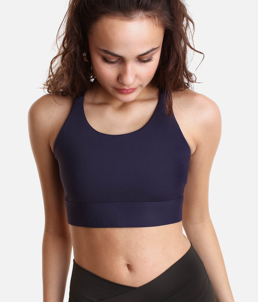 Navy Ambition Sports Bra - Adjustable Shoulder Straps