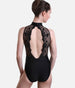 High Neck Dance Leotard, Lace Details - AMELIE
