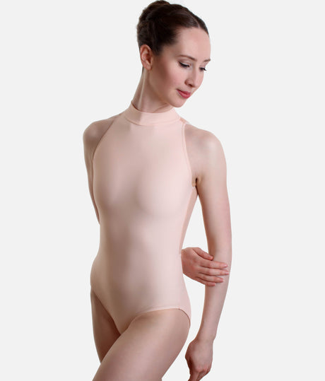 High Neck Dance Leotard, Lace Details - AMELIE