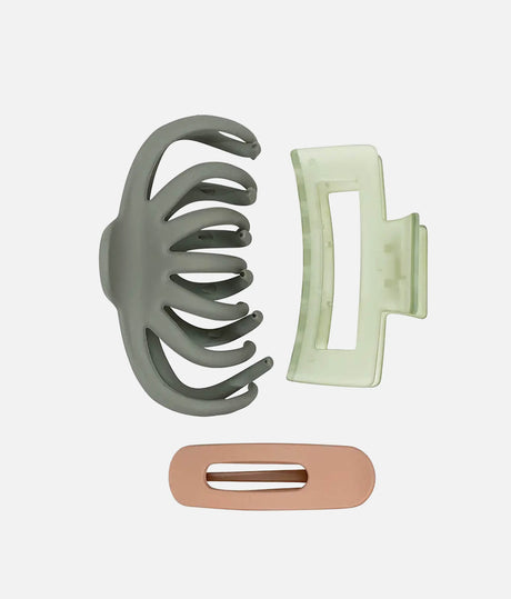 Assorted Octopus Claw Clip Set • 3-Piece Hair Clip Collection