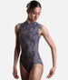 Mara AURA GREY FLORAL Print Ballet Leotard, Open Back Dancewear