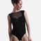 Sequin Embroidered Leotard, Mesh Sweetheart Neckline - AVIGNON