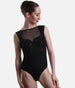 Sequin Embroidered Leotard, Mesh Sweetheart Neckline - AVIGNON