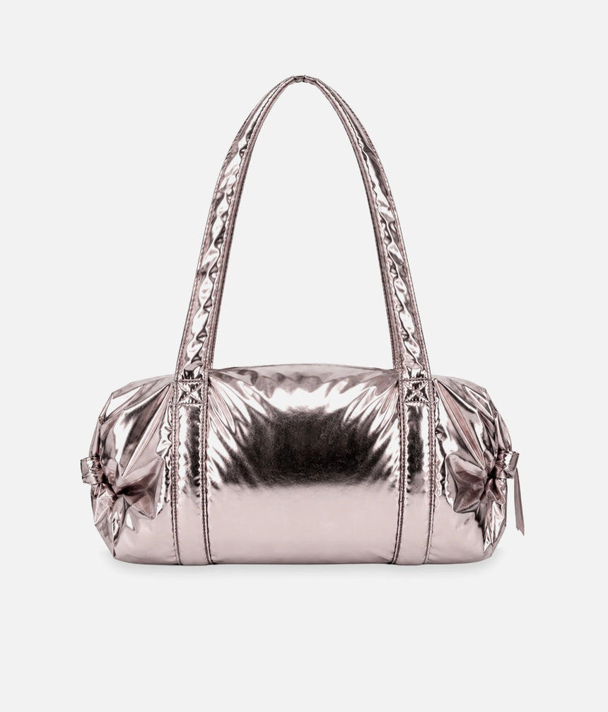 Large Metallic Ballet Bag • Copper Pink Duffle, Lightweight - B0233NB