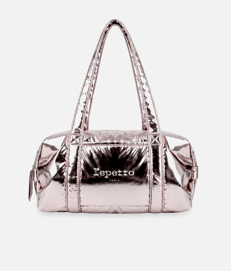 Large Metallic Ballet Bag • Copper Pink Duffle, Lightweight - B0233NB