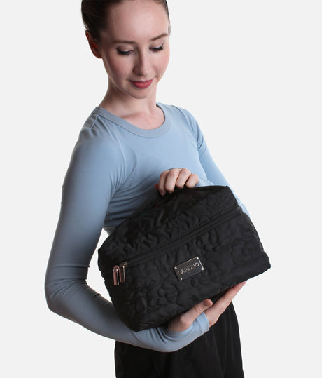 Fleur Vanity Case, Compact Quilted Bag for Dance Essentials - B321