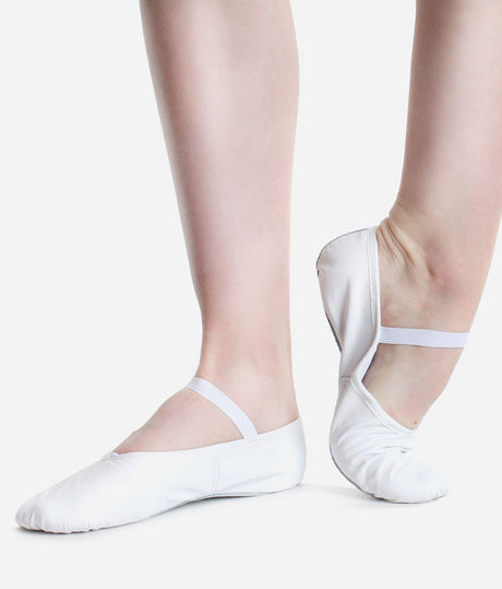 Wide-fit, Leather Full Sole Ballet Shoe - BAE 90