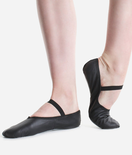 Wide-fit, Leather Full Sole Ballet Shoe - BAE 90