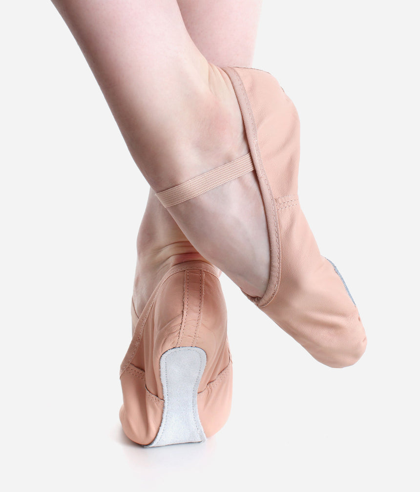 Wide-fit, Leather Full Sole Ballet Shoe - BAE 90