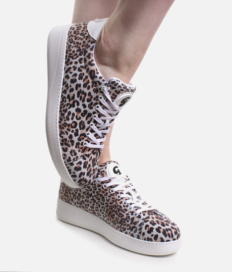 Groovies BALI Dance Sneakers, Leopard Style with Spin Sole