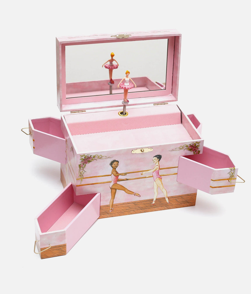 BALLET JEWELLERY BOX - Music Treasure Box with Ballerina & Watercolour Art