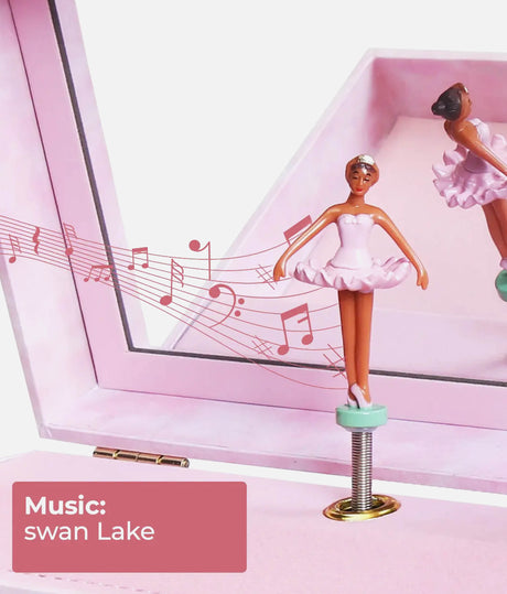 BALLET JEWELLERY BOX - Music Treasure Box with Ballerina & Watercolour Art