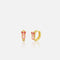 Cute Ballet Shoe Earlets, Gold Plated Huggie Earrings