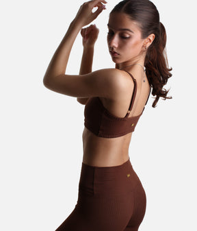 Soft Knit Yoga Bra, Low-Impact & Gentle Everyday Support - RIB BRALETTE