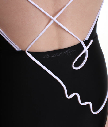Modern Camisole Dance Leotard with Unique Line Art Back