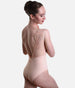 V-Neckline Dance Leotard, Elegant Dancewear with Lace Back - BERTILL