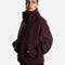 Chocolate BIG HUG FLEECE - High-neck Collar