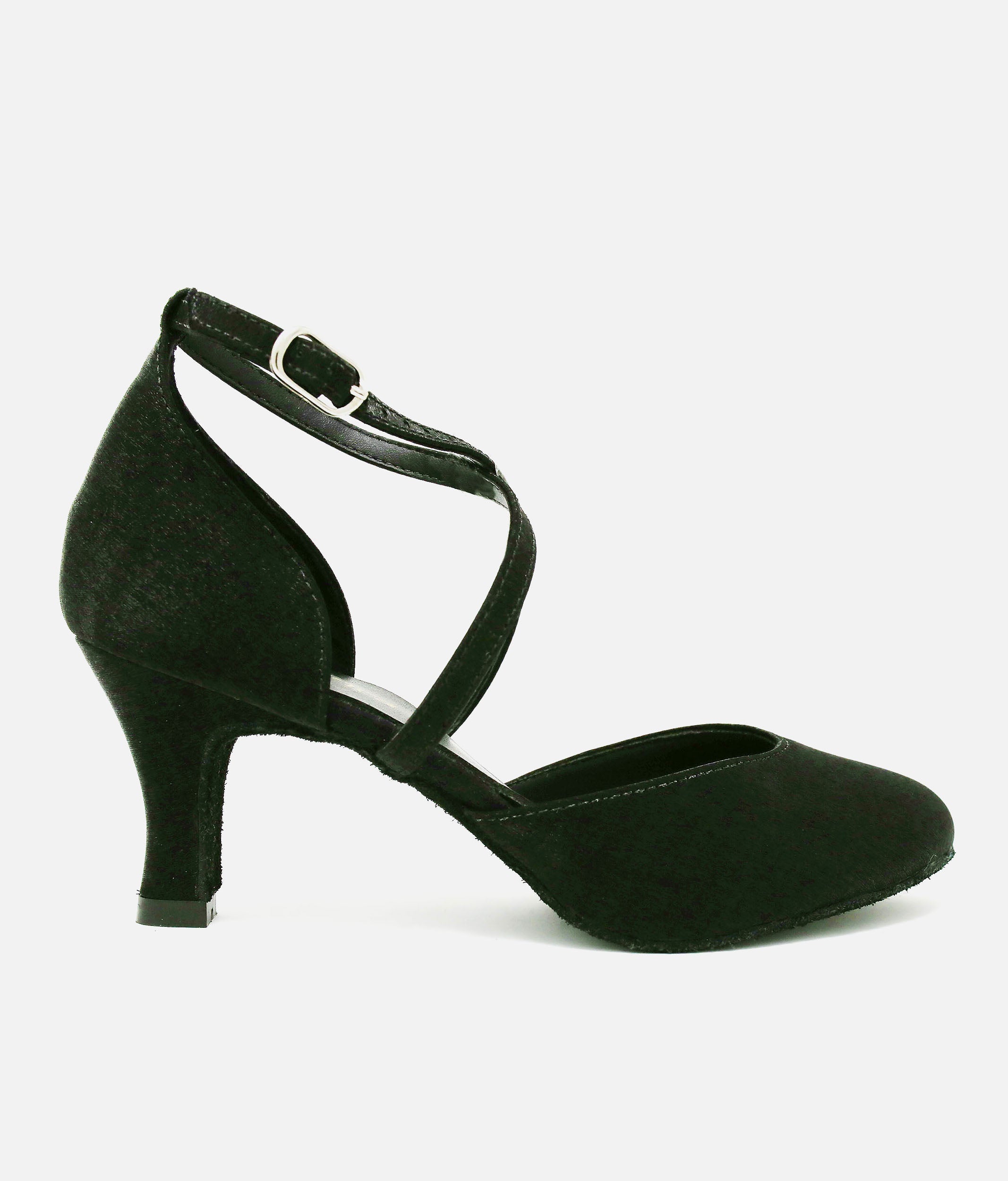 Satin Cross Strap Ballroom Shoe - BL 126