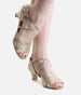 Sparkly Ballroom Practice Shoes for Women with Mesh Tri-Strap - BL198