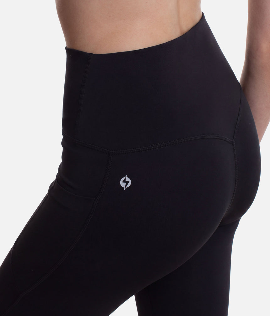Crisscross Hourglass Flared Leggings • Curve-Enhancing Cut & Pockets
