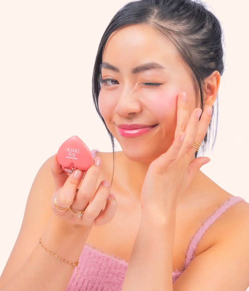 STAY BLUSHIN! Lip and Cheek Cream Blush with Keychain - SUNKISSED