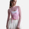 Bow Back Long Sleeve Mesh Top - Reversible Front-to-back Design