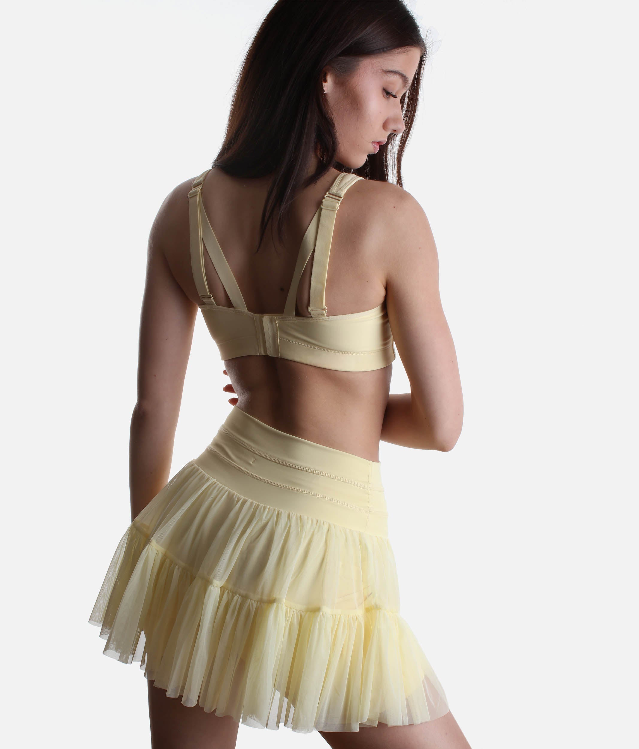 High-Waisted Pirouette Skort in Buttercream – Perfect for Twirls & Everyday Fun