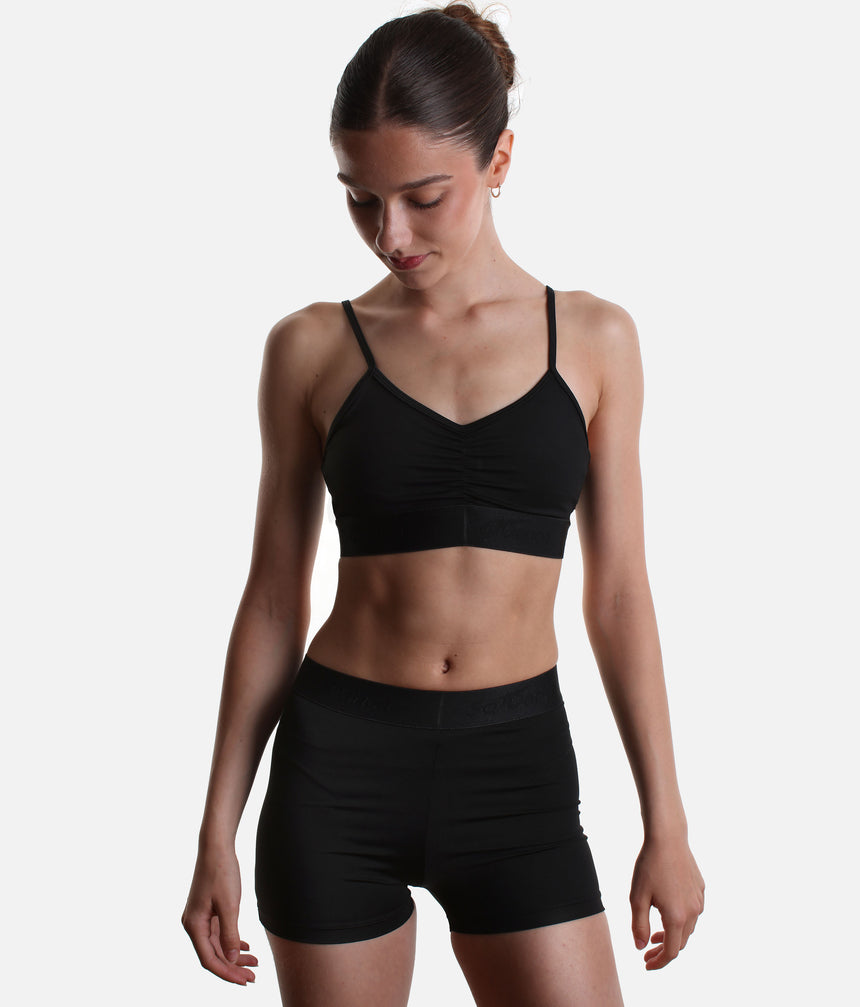 Microfiber Dance Shorts • Branded Waistband - BY104