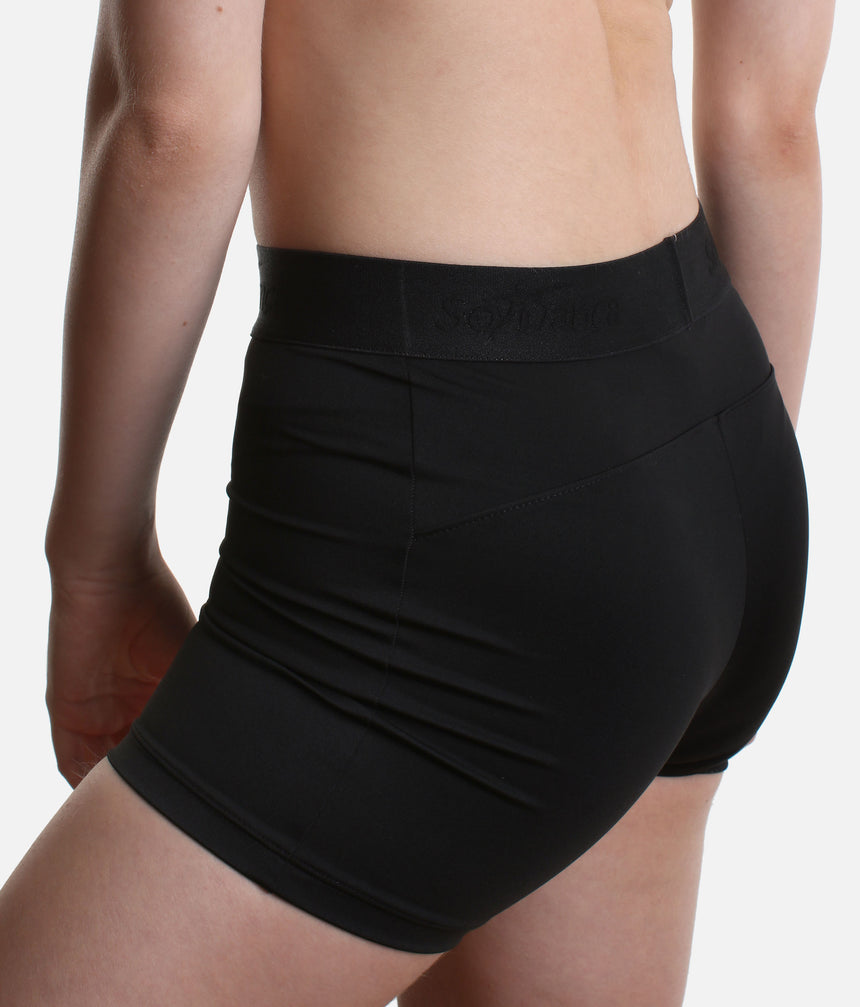 Microfiber Dance Shorts • Branded Waistband - BY104