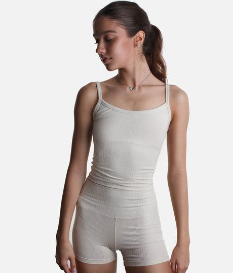 Second-Skin Feel Cami Top for Yoga & Movement, Comfort Fit - RIB SINGLET