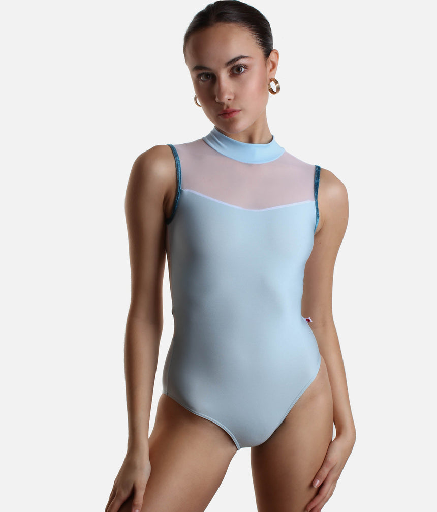 High Neck, Open Back Dance Leotard - CAMILA