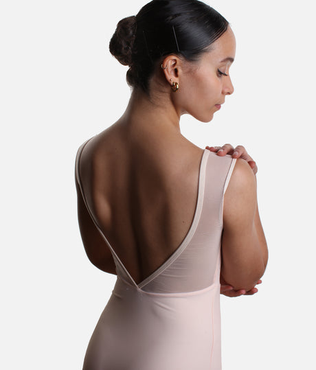 CAPRICE Lace Overlay Leotard - Romantic Sweetheart & Low Back