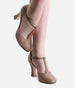 High Heel T-Strap Character Dance Shoes, Premium Leather Upper - CH98