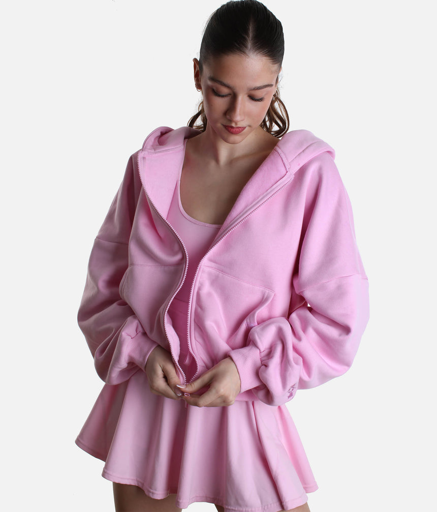 Oversized CLOUD HOODIE, Ultra-Comfy Full-Zip with Pockets