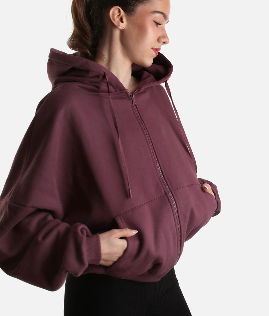 Oversized CLOUD HOODIE, Ultra-Comfy Full-Zip with Pockets