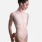 Front Zipper Dance Leotard, Velvet Flocked Sleeveless Elegance - CHABLIS