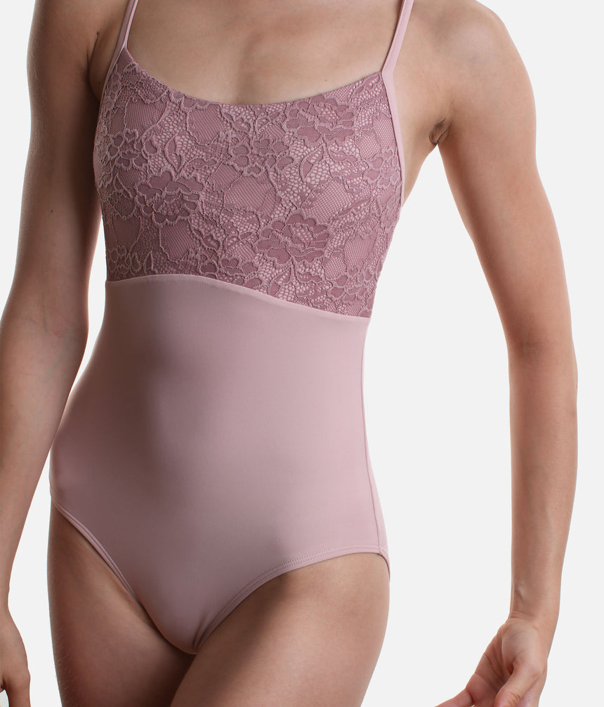 Chloe Rose Ballet Leotard • Elegant Floral Lace Camisole